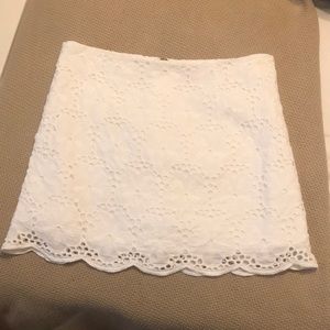 Lilly Pulitzer white lace skirt.